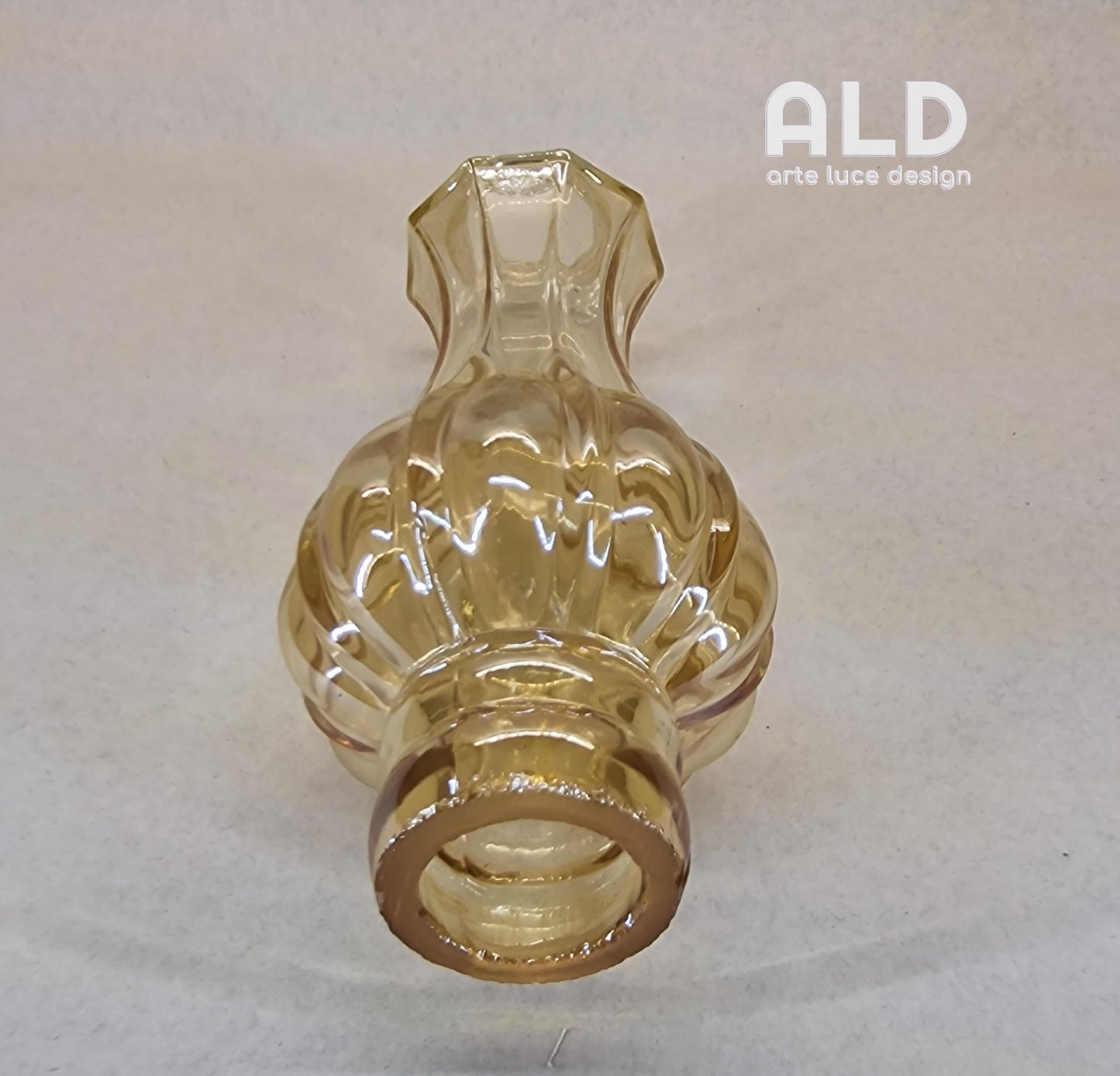 Lampadario ricambio infilaggio in vetro ambra tronco bottiglia per lume lampada