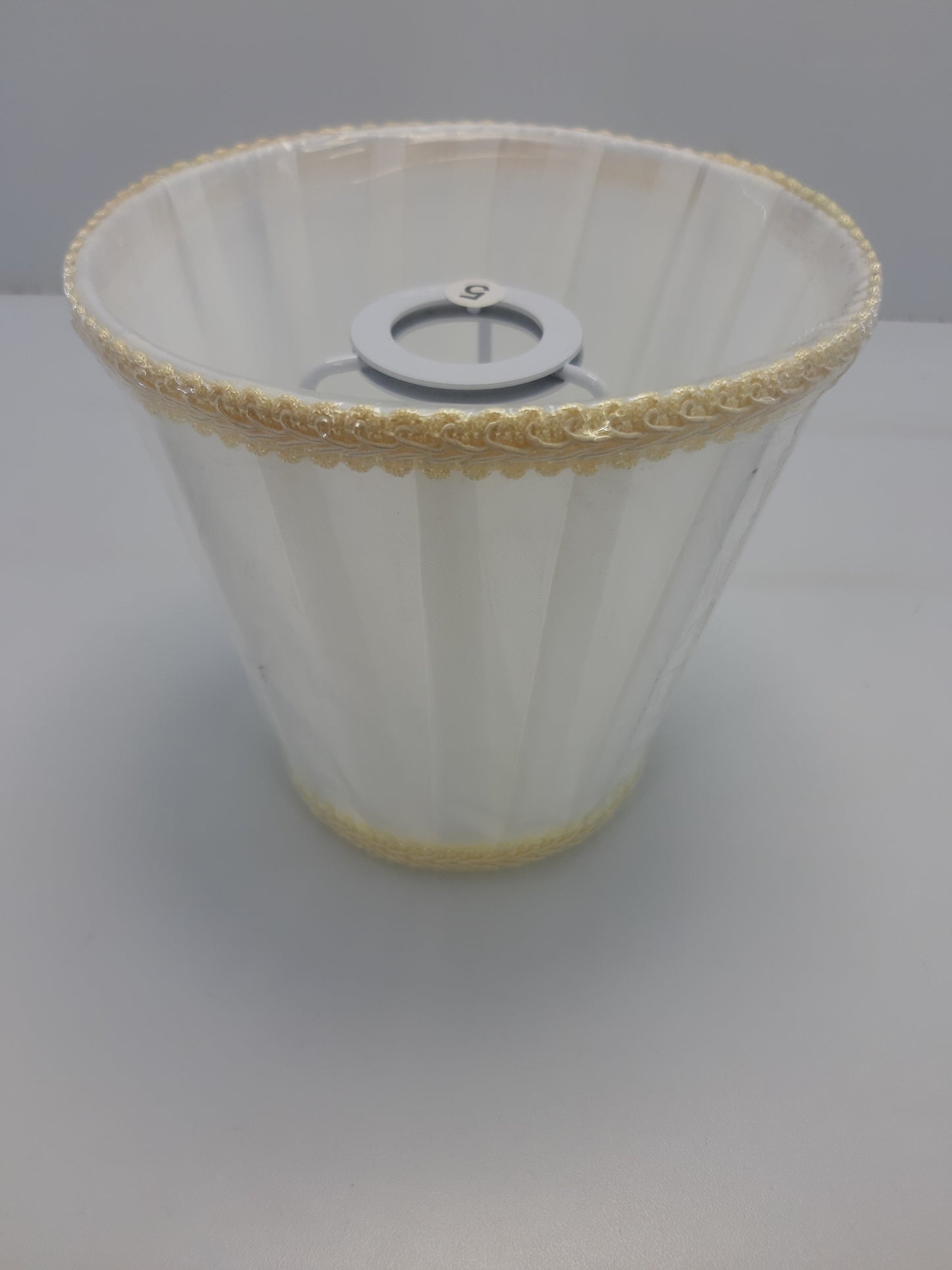 Paralume classico in tessuto bianco ricambio per lampadari lumetti applique e14