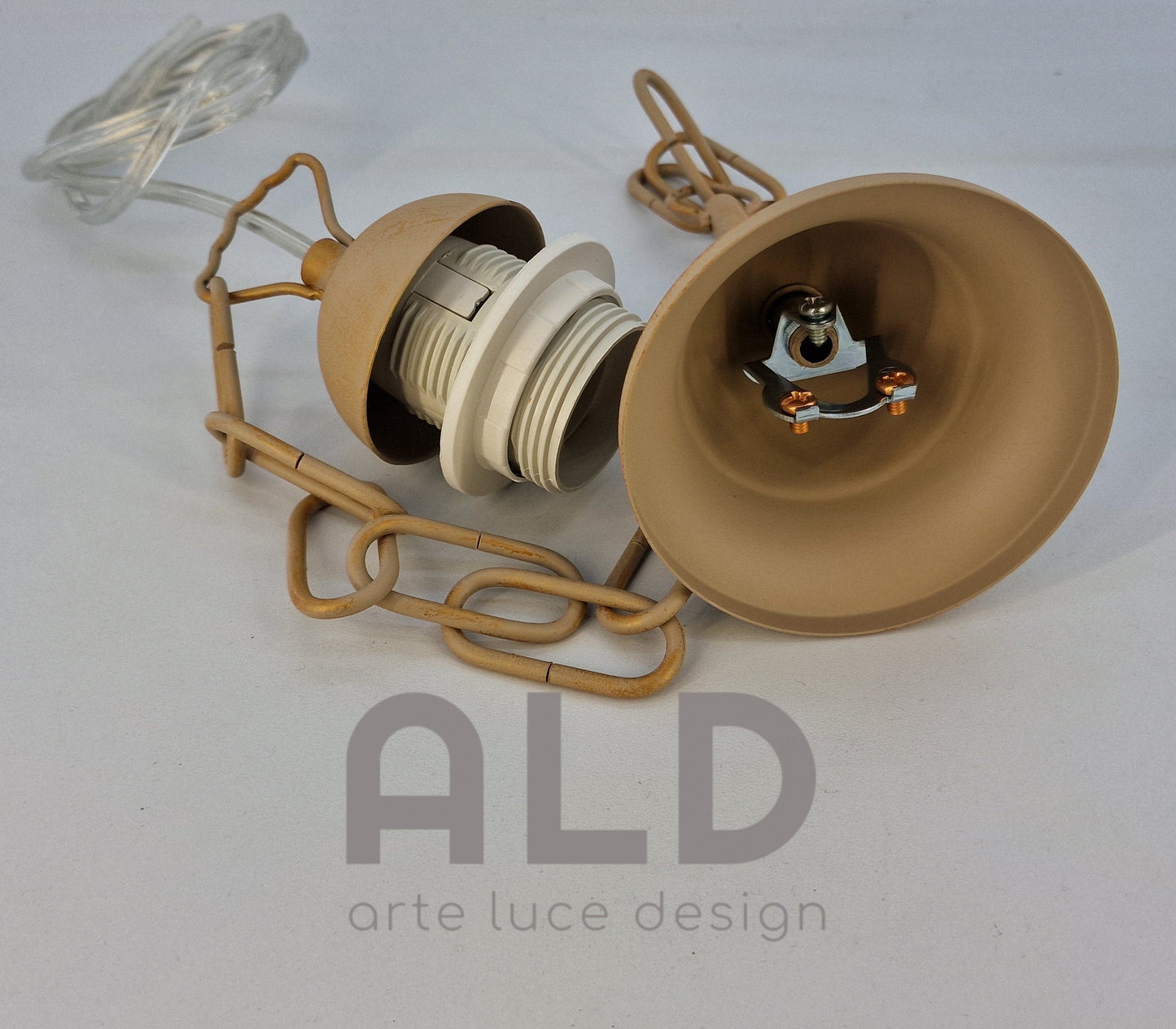 catena in metallo tortora per sospensione moderna ricambio lampadario attaccoE27