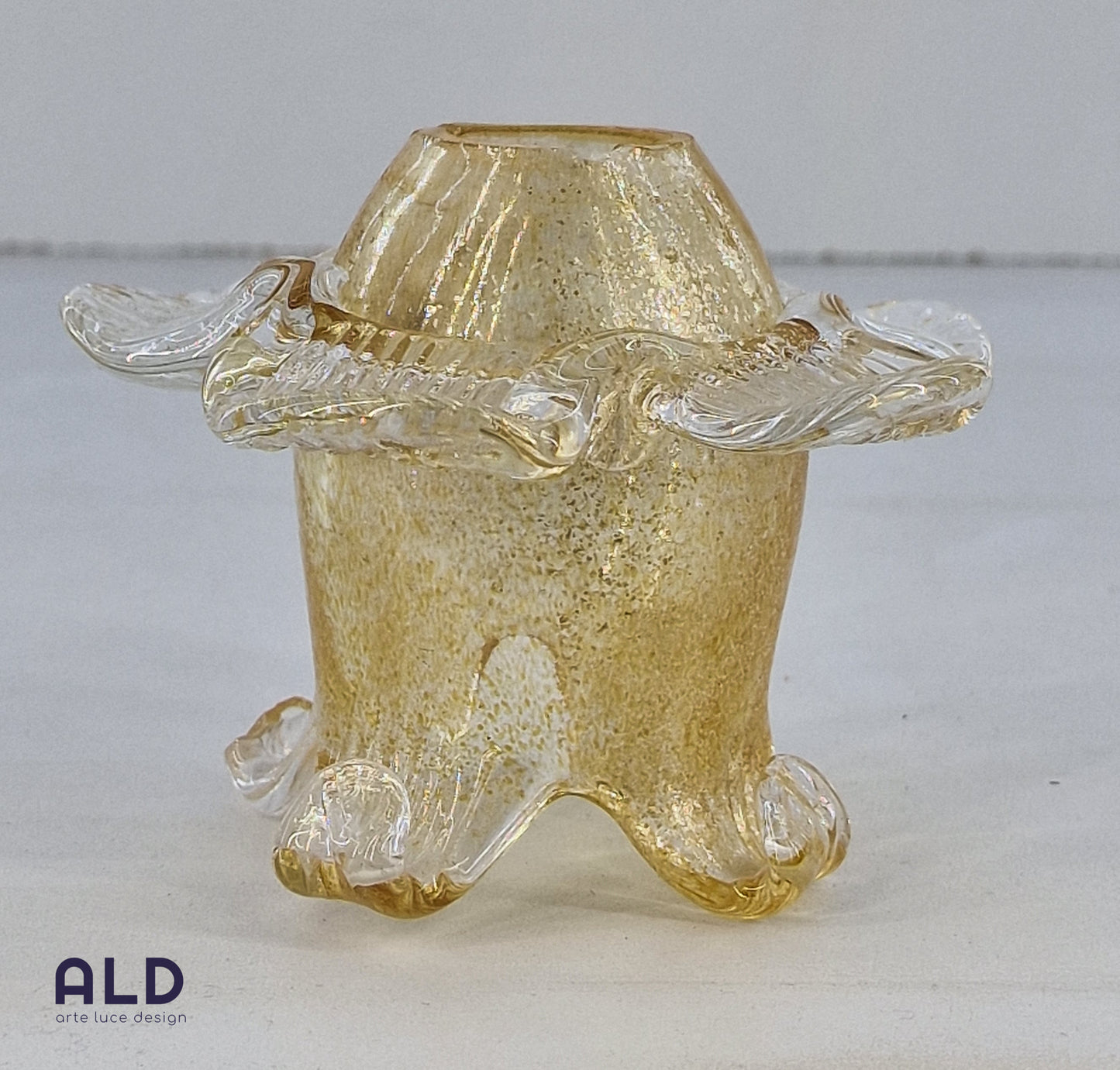 Boccia in vetro di murano ambra ricambio lampadario applique lume piantana g9