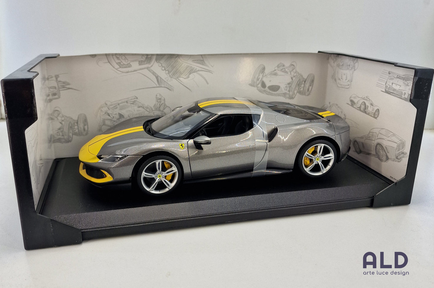 modellino auto scala 1/18 ferrari 296 GTB assetto fiorano della bburago die cast