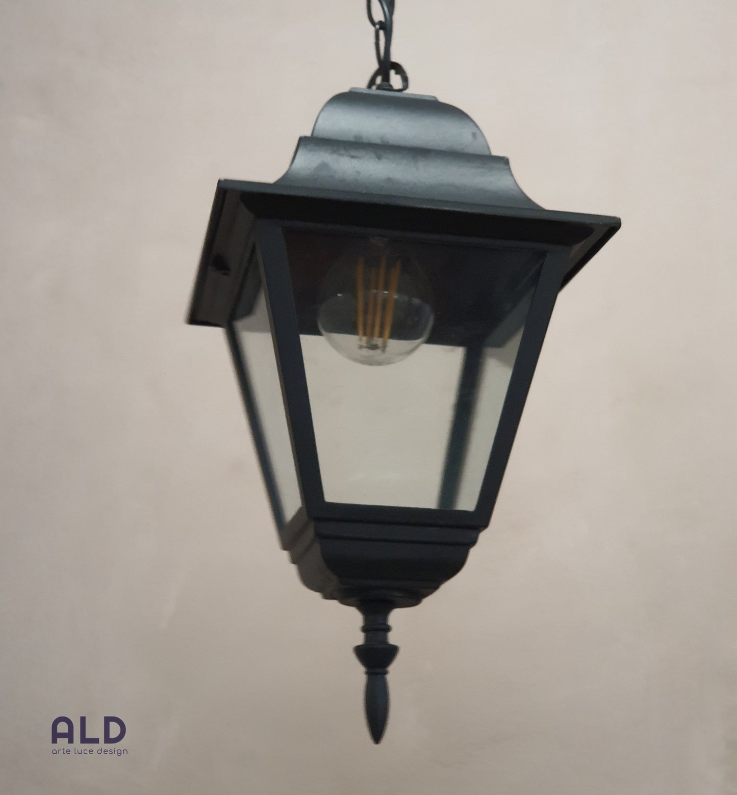 Sospensione da giardino lanterna pendente da esterno in alluminio 1 luce E27