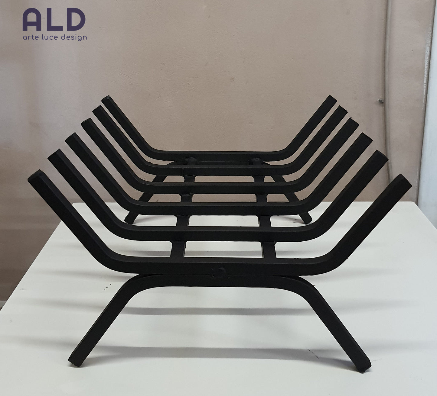 Poggialegna in ferro pesante portalegna da camino caminetto stufa a 6 elementi