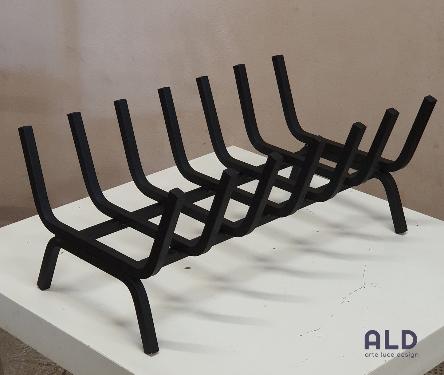 Poggialegna in ferro pesante portalegna da camino caminetto stufa a 7 elementi