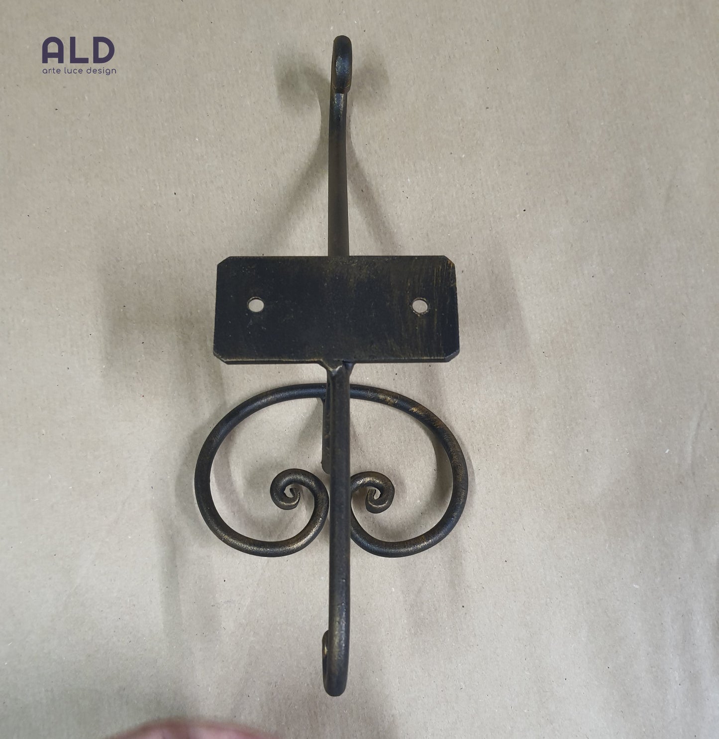 Appendi abiti da parete appendino da muro bronzo attaccapanni in ferro battuto