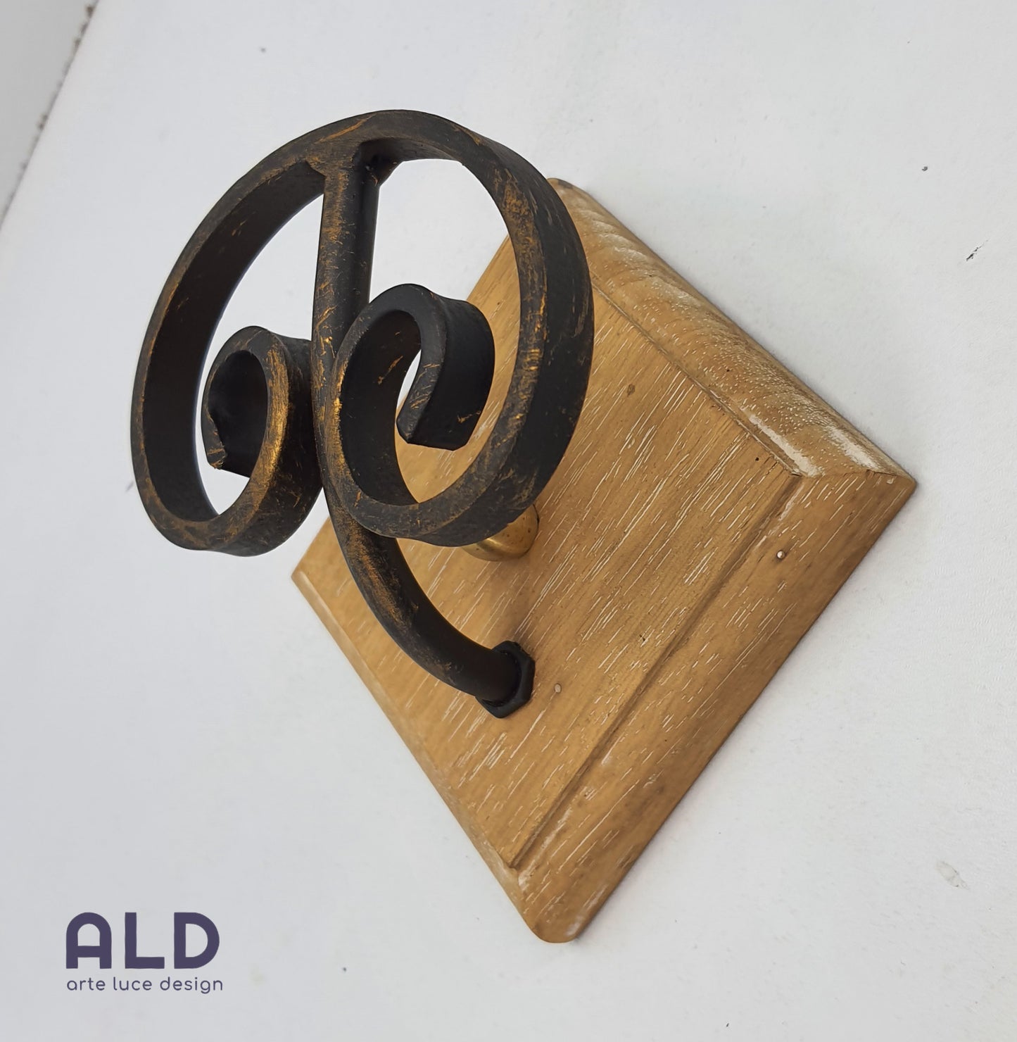 Appendi abiti da parete appendino a 1 posto bronzo attaccapanni in ferro battuto