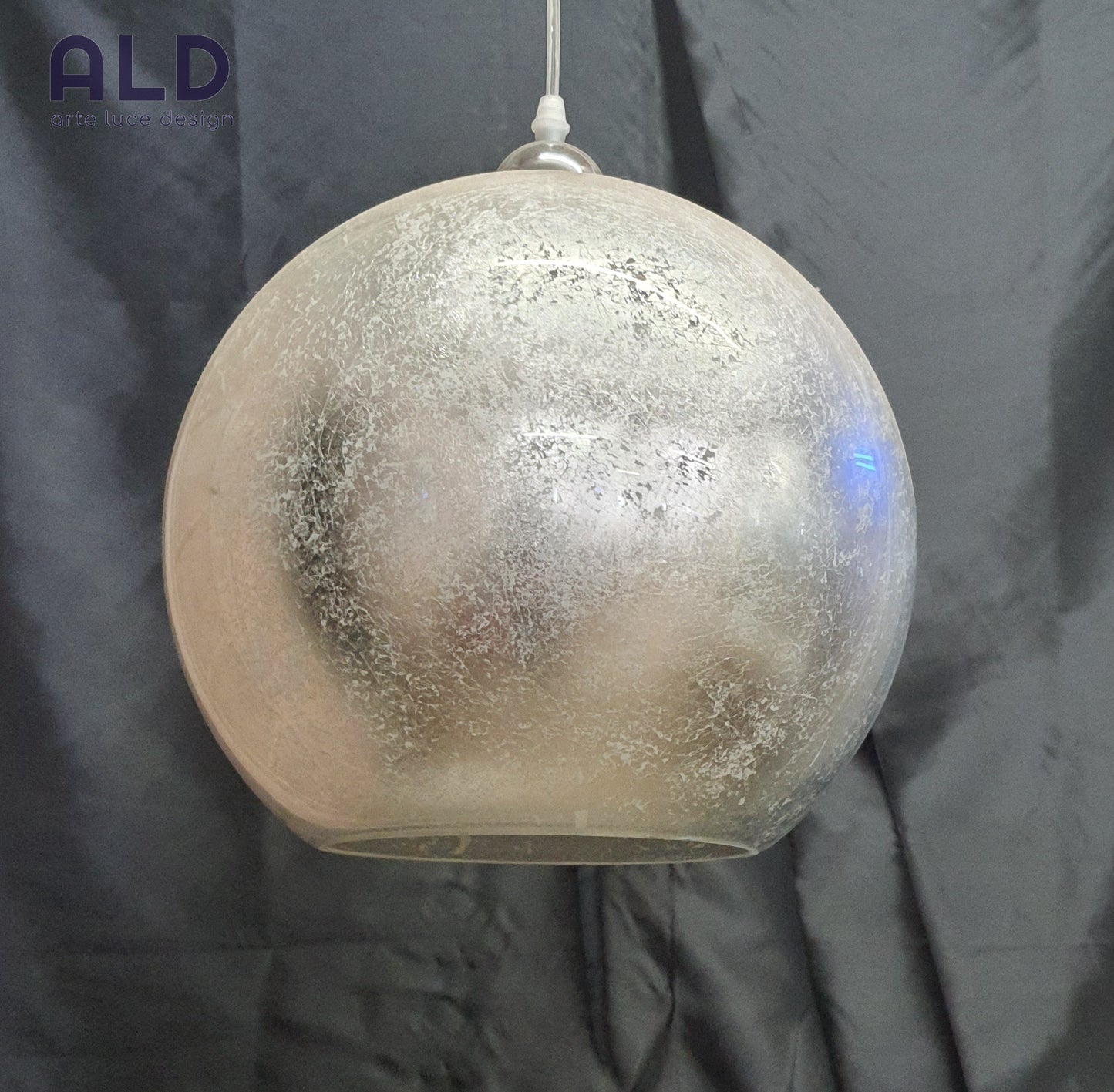 Lampadario moderno in foglia argento per cucina bagno cameretta camera da letto