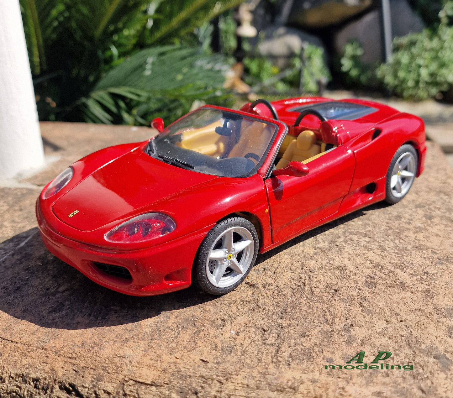 modellino auto scala 1/18 ferrari 360 spider della hot wheels modellini