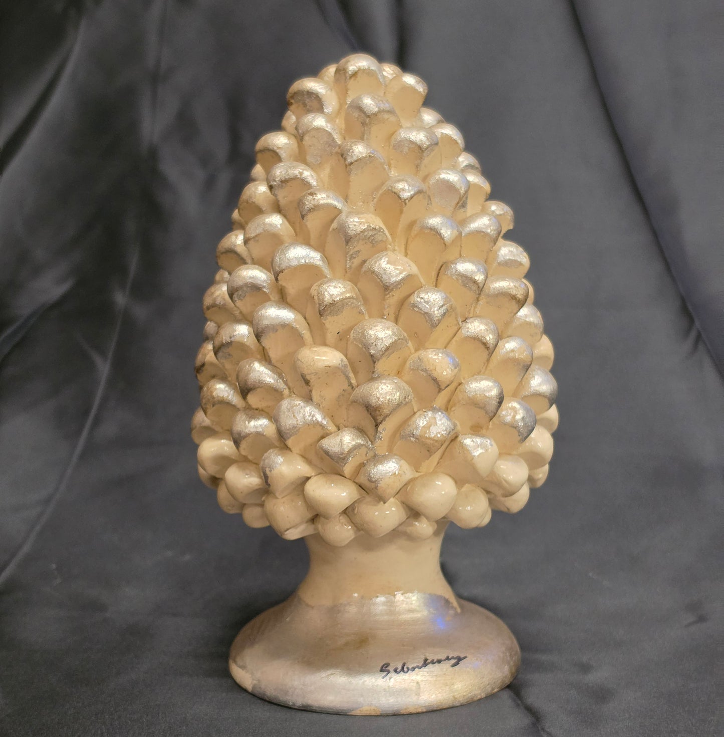 pigna siciliana da arredamento in terracotta smaltata soprammobile portafortuna