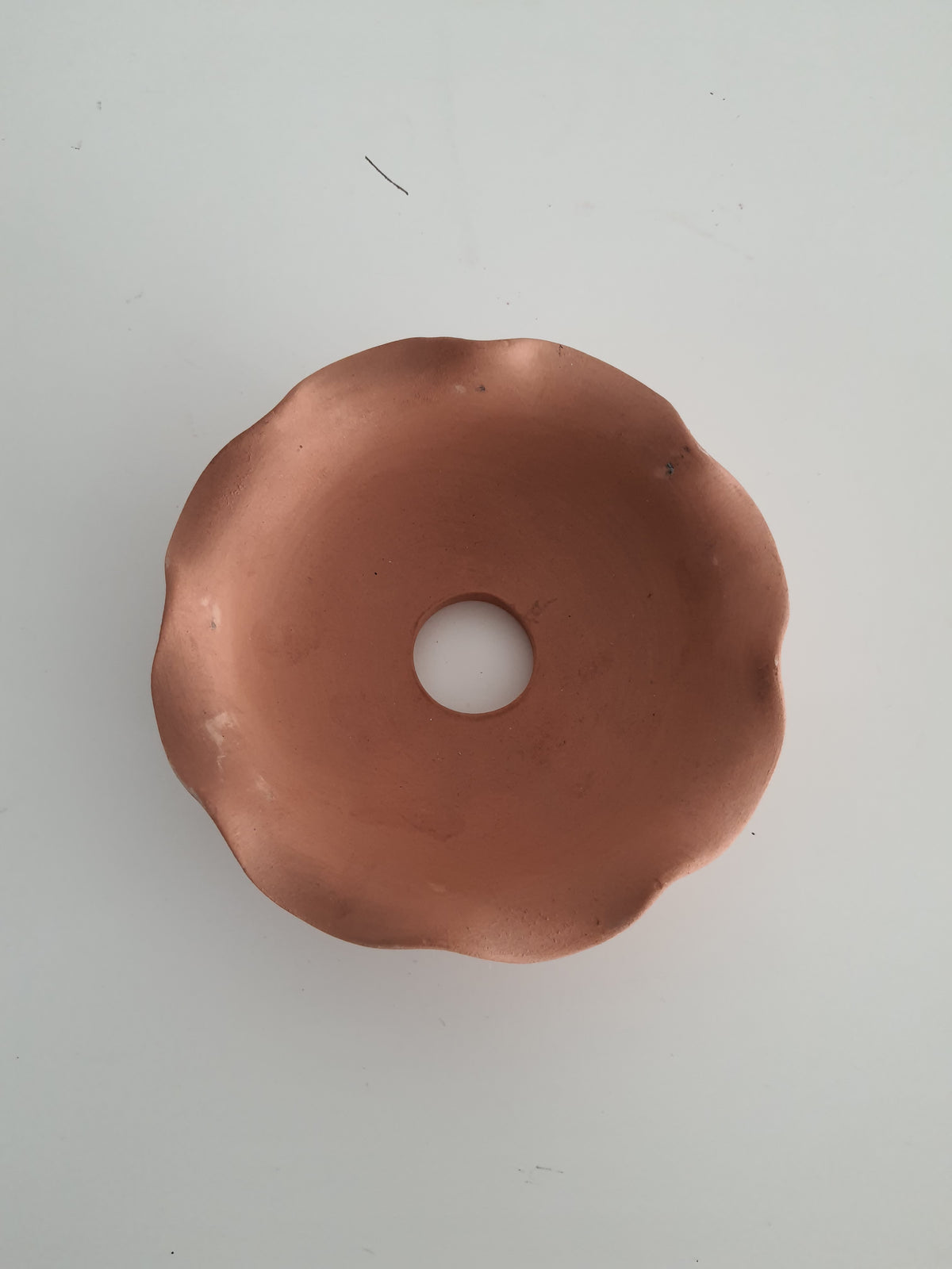 Coppa in terracotta rossa grezza paralume per applique da interno o esterno