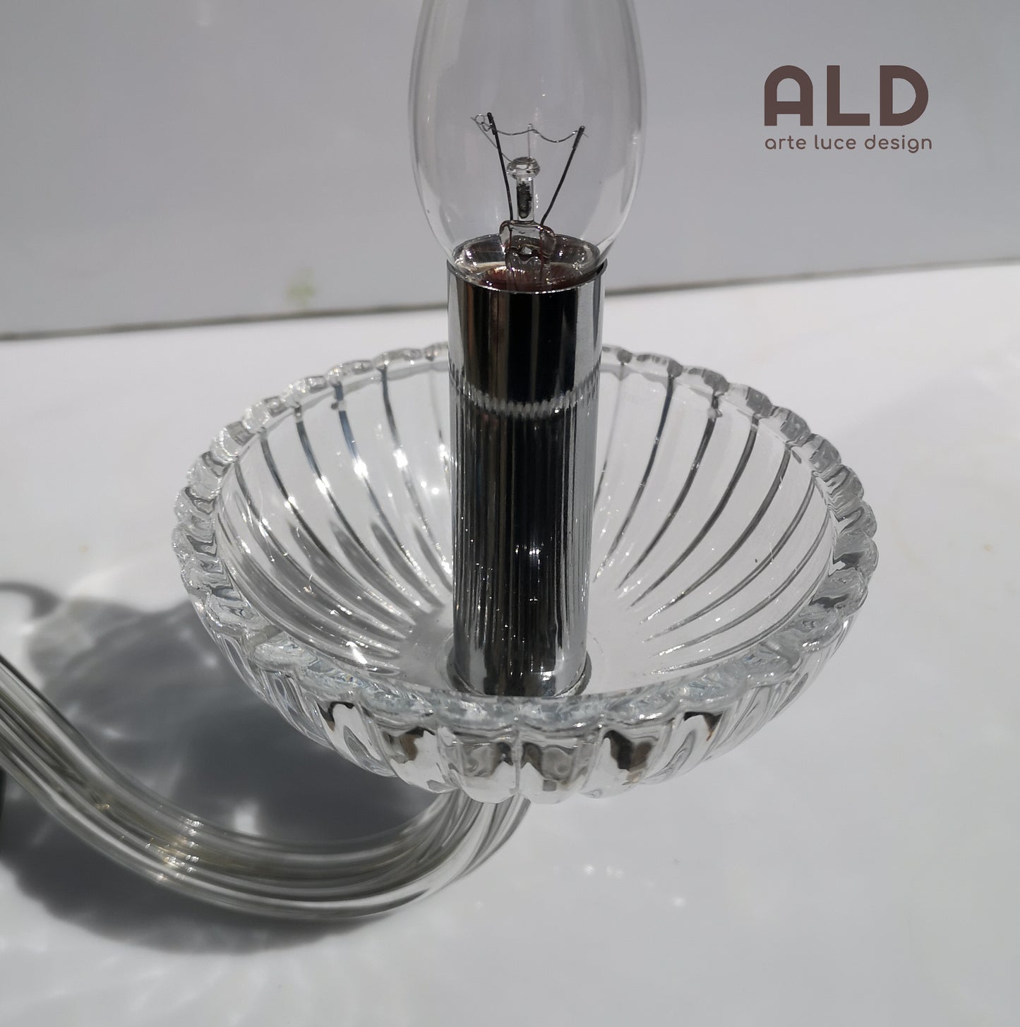 Bobeche coppetta in vetro cristallo trasparente ricambio lampadario lampadari applique