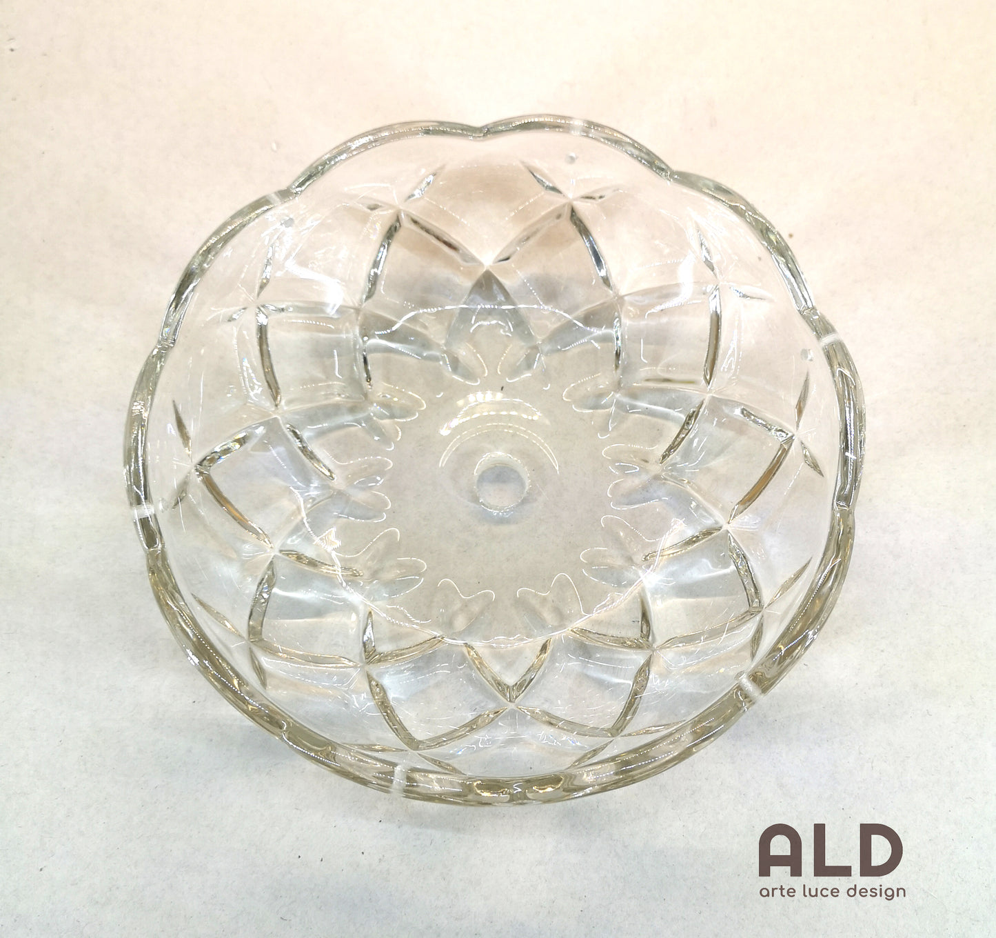 Bobeche centrale fondino copri cassa in vetro vs cristallo ricambio lampadario Ø20cm