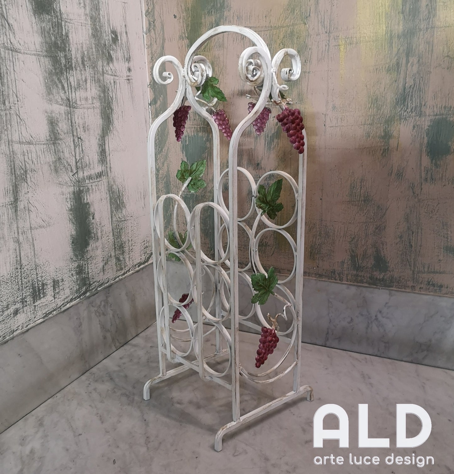 portabottiglie vino cantinetta in ferro stile shabby porta bottiglie 6 posti