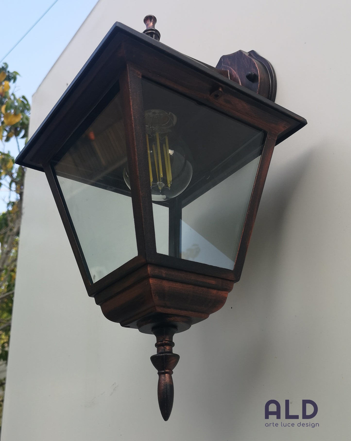 lanterna esterno rustico applique classico da muro in alluminio lampada e27 GNR