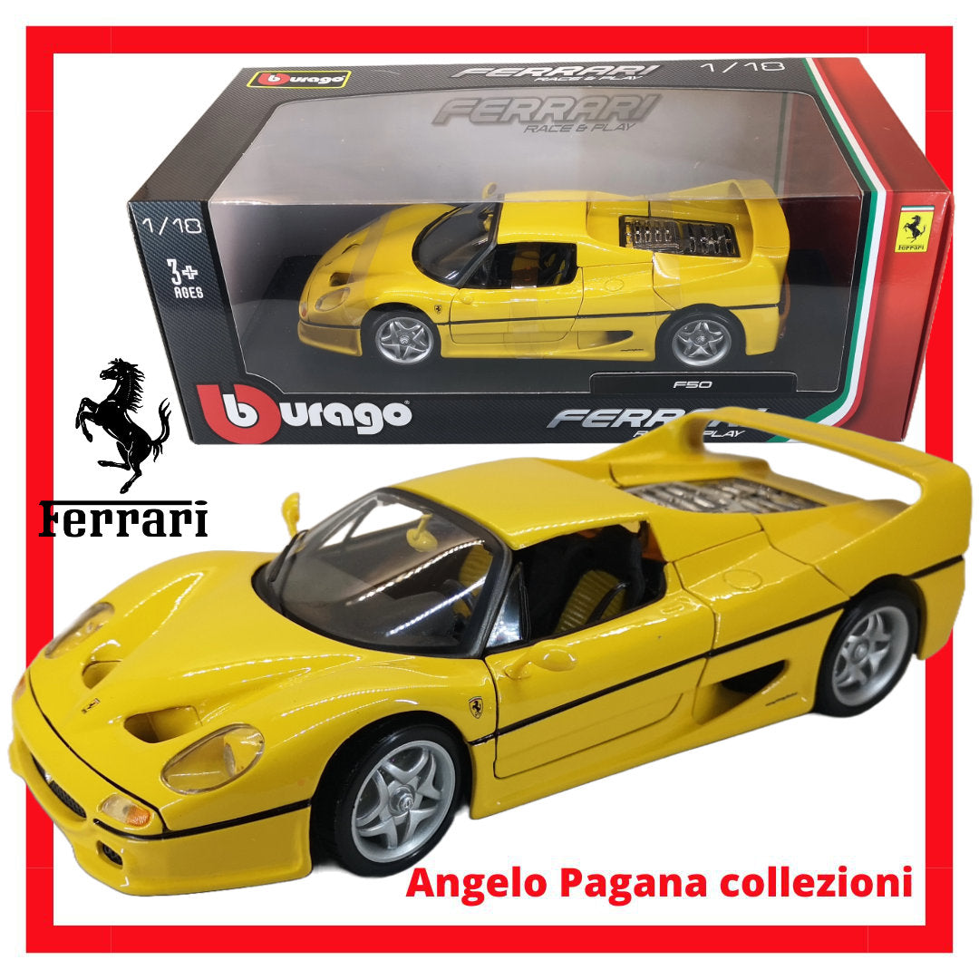 modellino auto scala 1/18 Ferrari F50 modellini da collezione della burago
