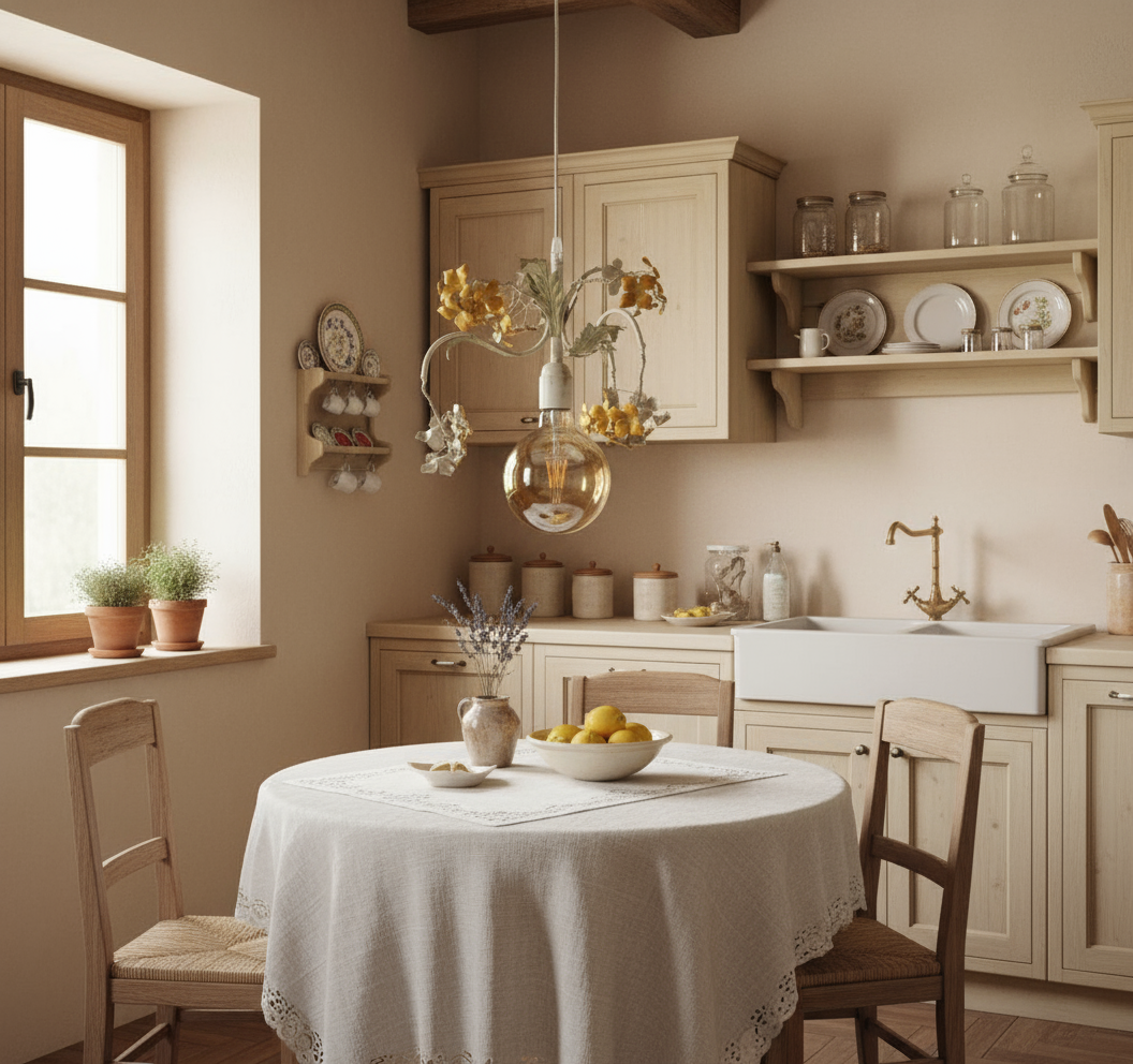 Lampadario classico artigianale in ferro battuto per cucina ingresso 1 luce e14