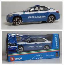 modellino auto 1:43 alfa romeo giulia della polizia modellini 1/43 burago nuova