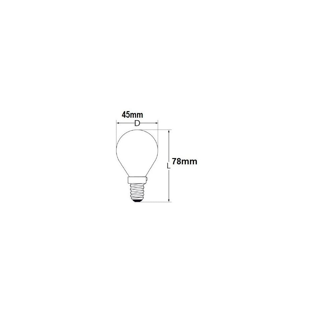 Lampadina LED miniglobo 6w luce fredda 5000k lampadine attacco e14 classe A+