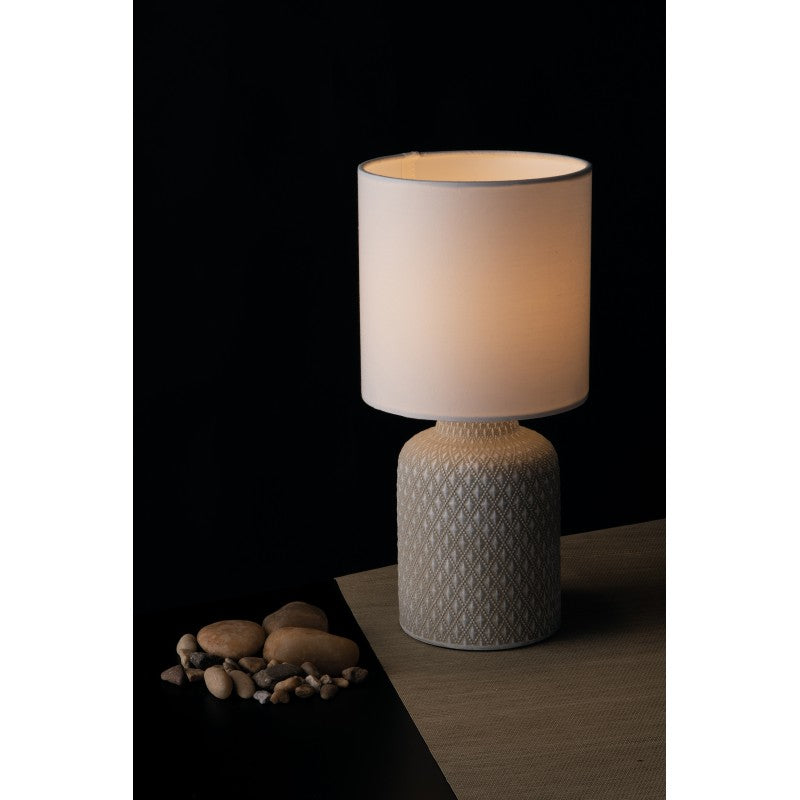 Lampada da tavolo in tessuto lumetto moderno per camera da letto scriv –  arte e luce designers