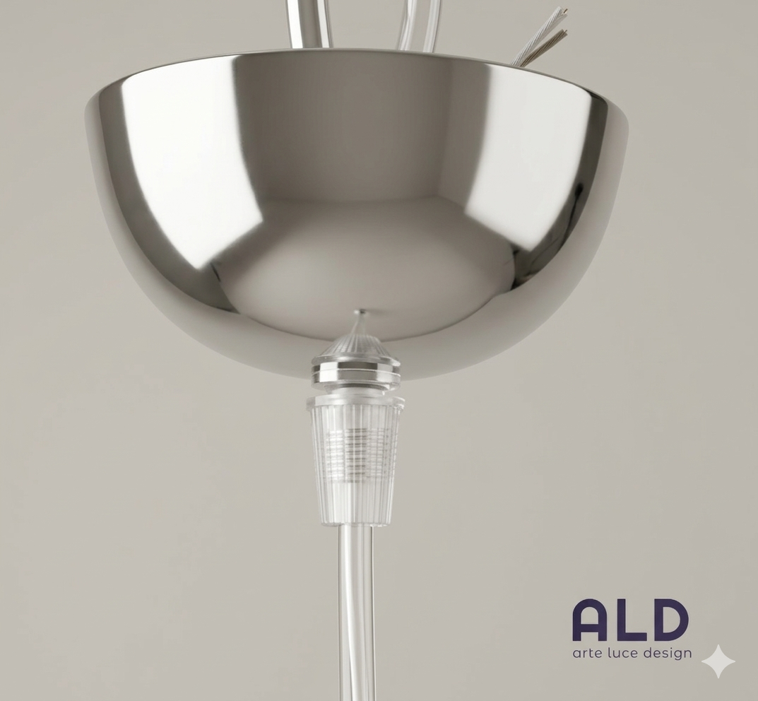 Lampadario a sospensione fucsia con ellissi regolabili cameretta ragazza bambina