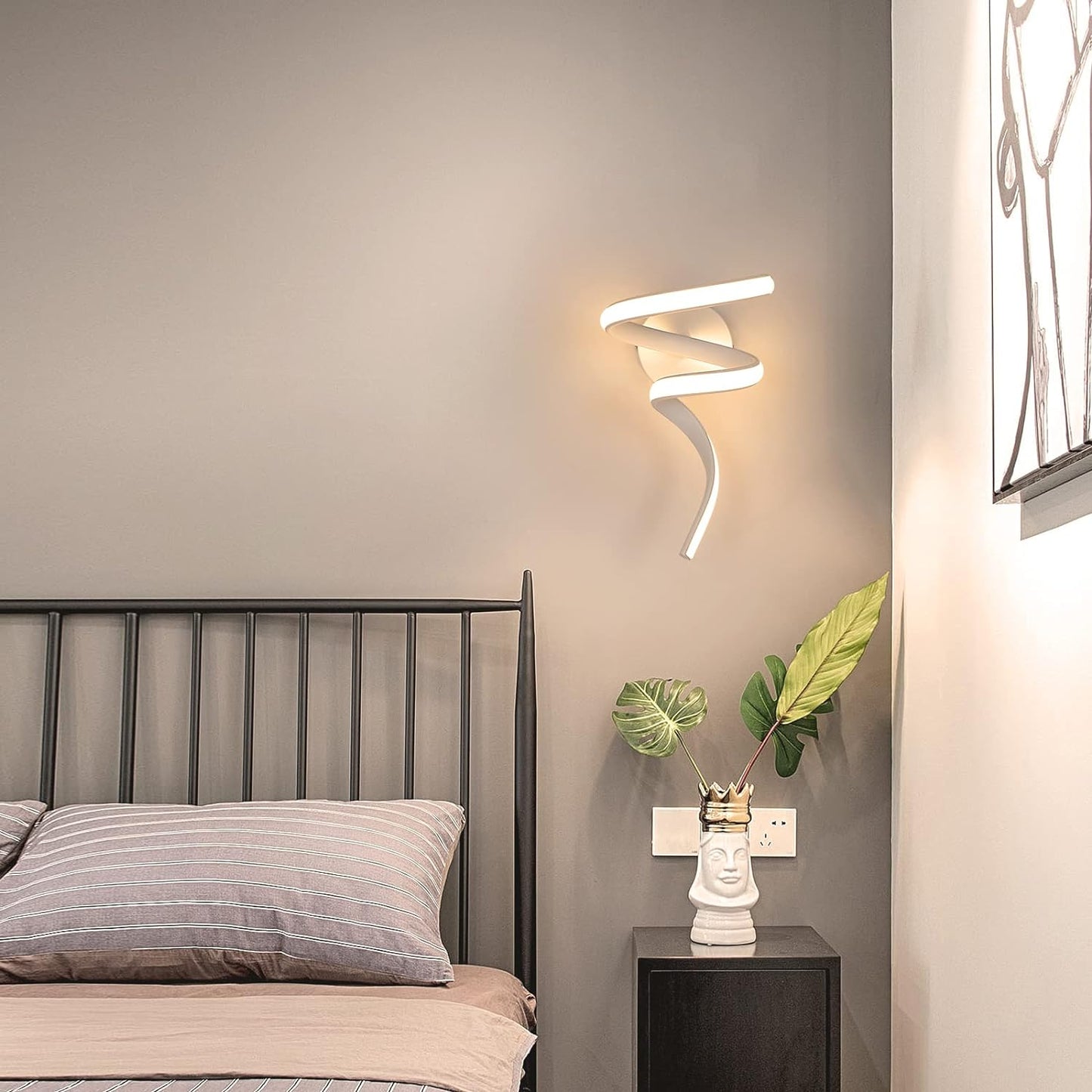 Applique led moderno lampada da parete per camera da letto bagno ingresso