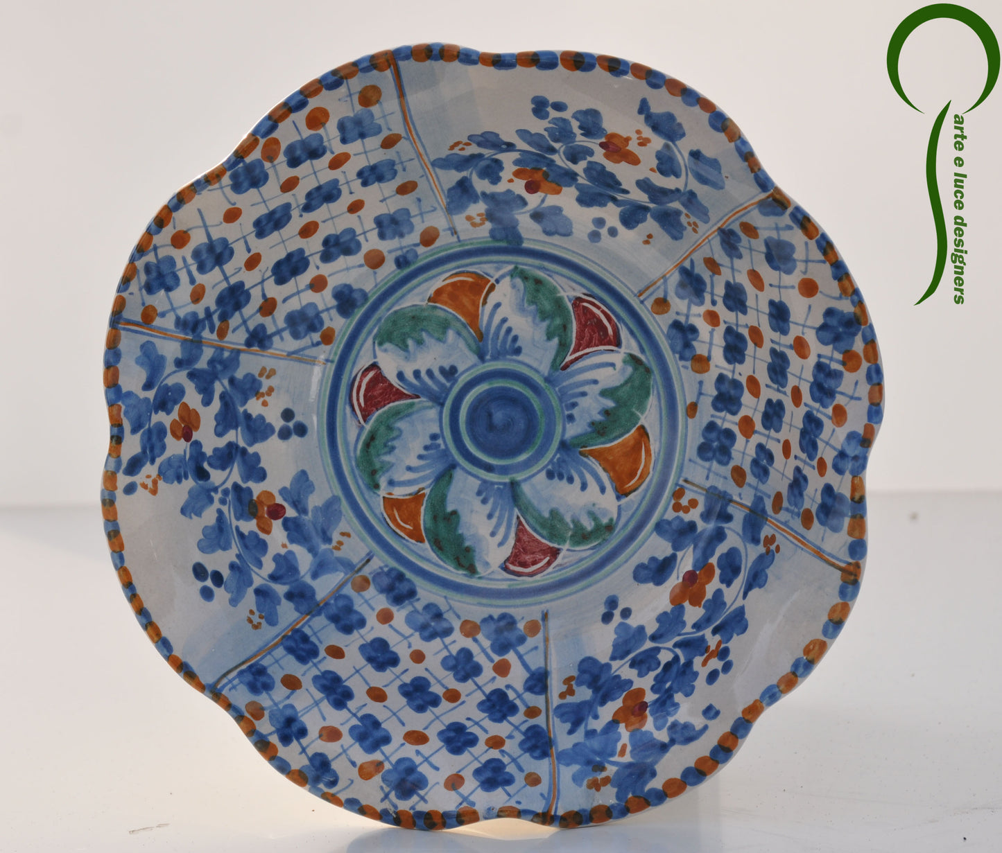 Centrotavola in ceramica di Caltagirone soprammobile da cucina piatto fondo