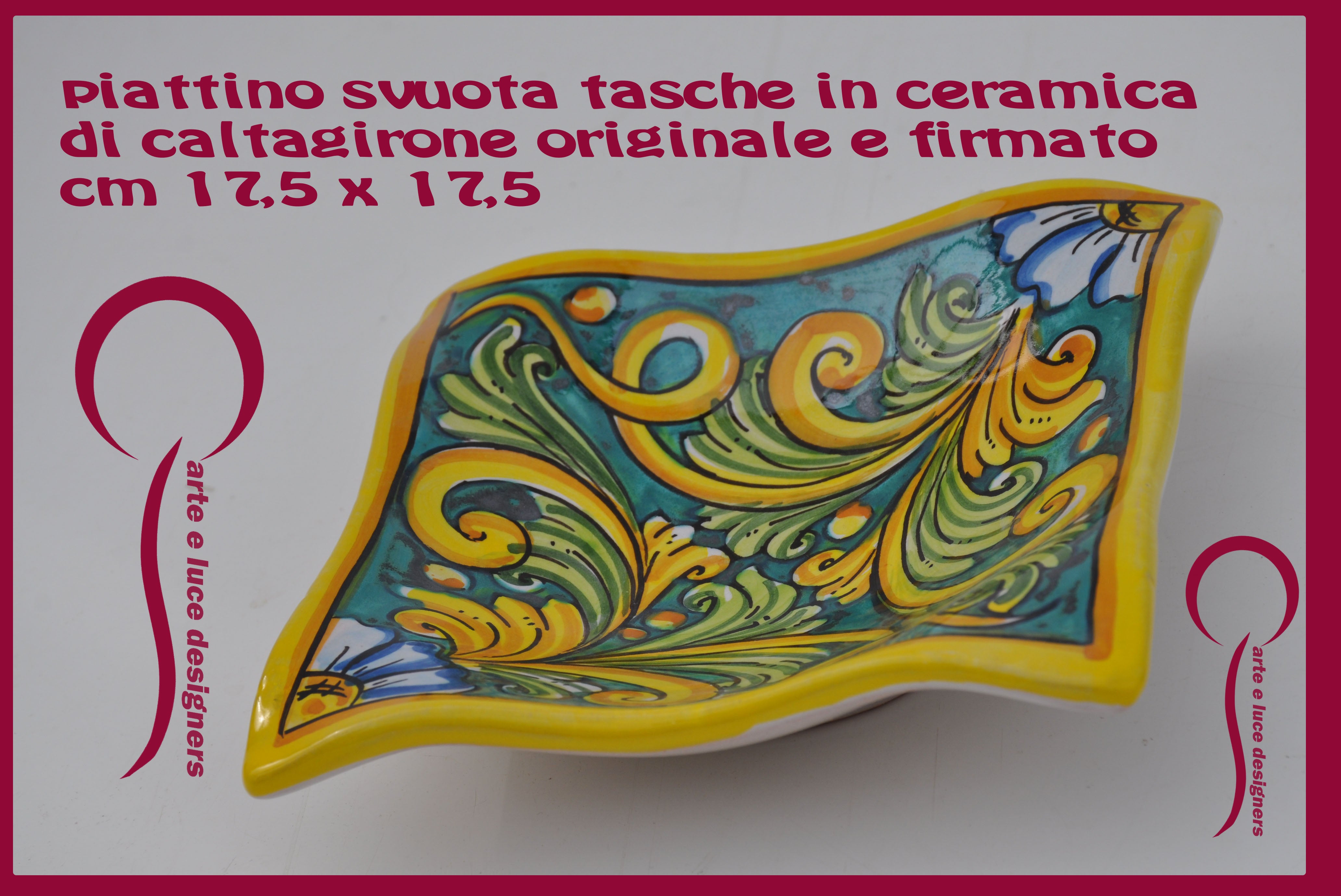 Svuota tasche in ceramica di Caltagirone - Casa Idea