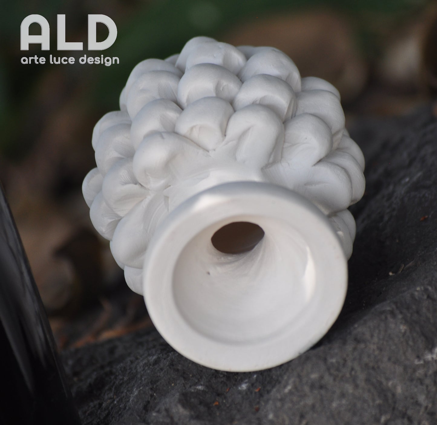 Pigna terracotta bianca grezza soprammobile artigianale decorazione fai da te