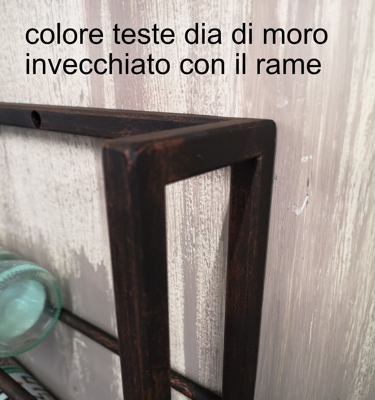 portabottiglie vino da parete in ferro stile industrial cantina cantinetta muro