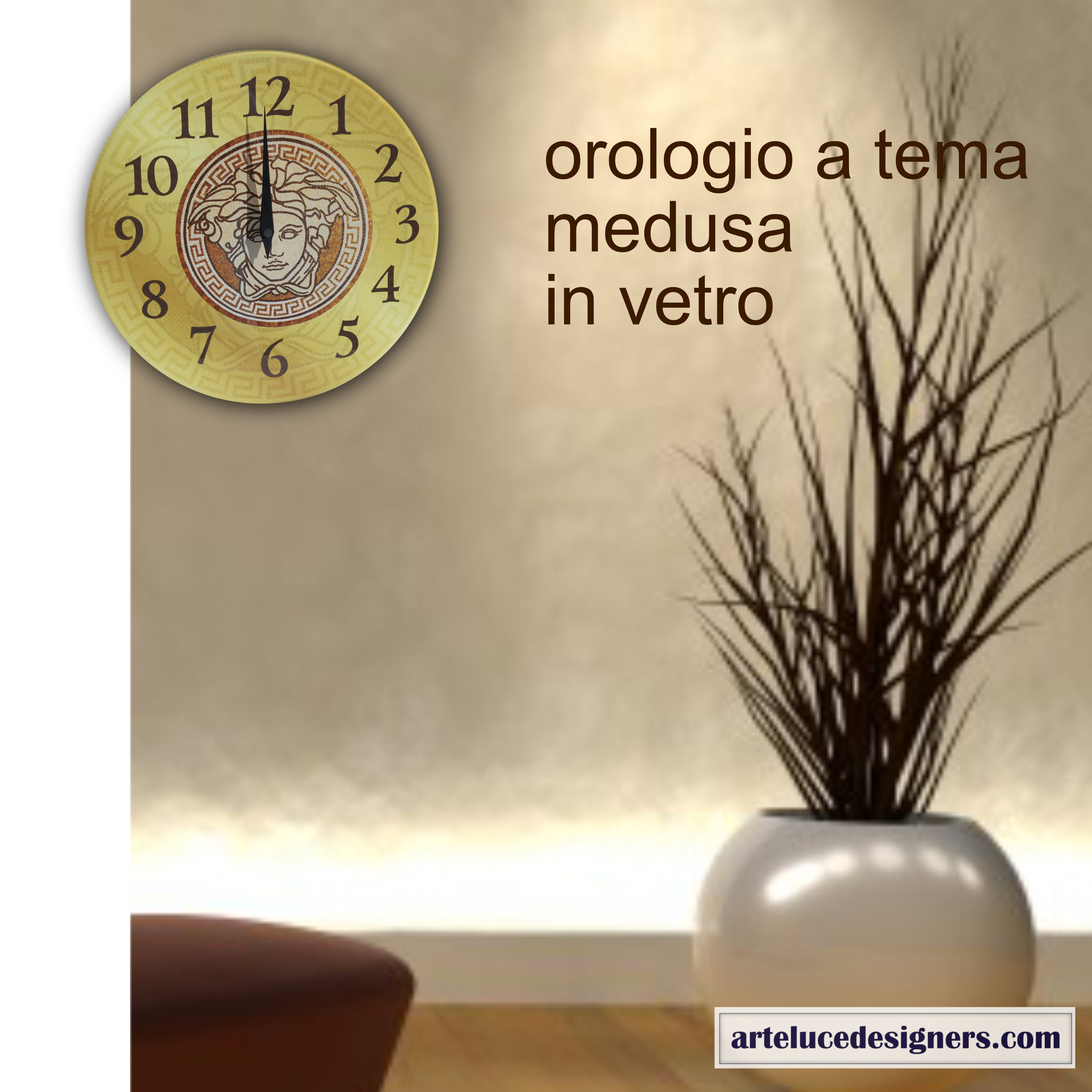 Orologio da Parete Rotondo Realizzato in Italia Design Moderno - Elisio
