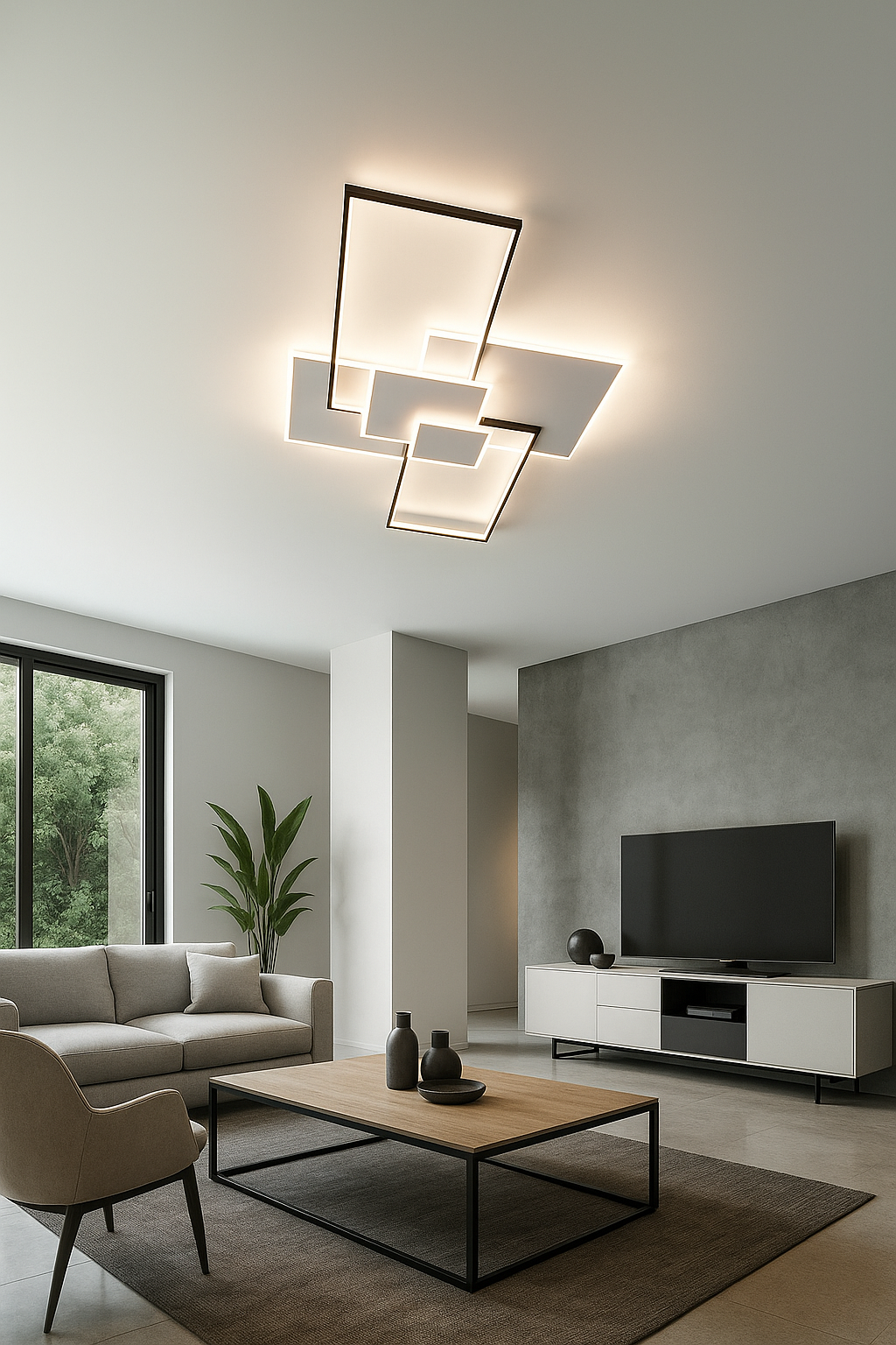 plafoniera a led moderna