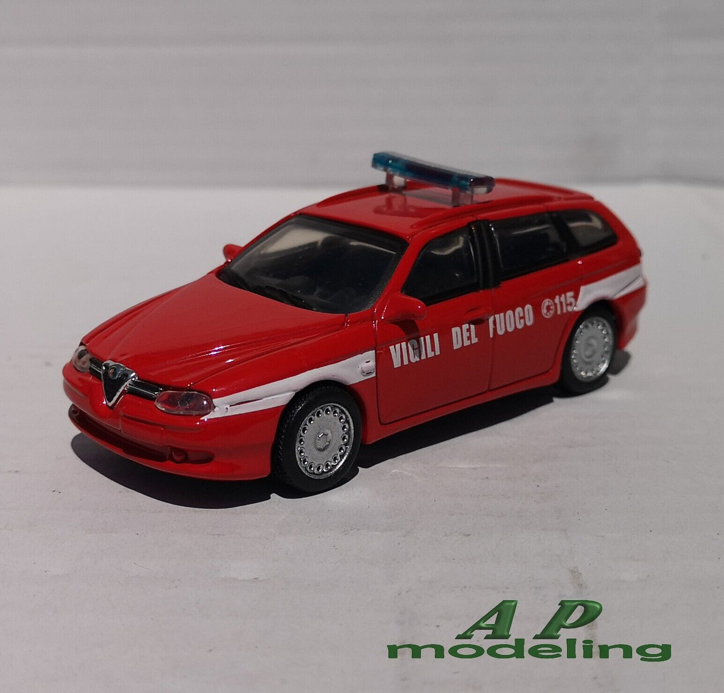 modellino auto 1:43 alfa romeo 156 sw sportwagon modellini dei vigili del fuoco