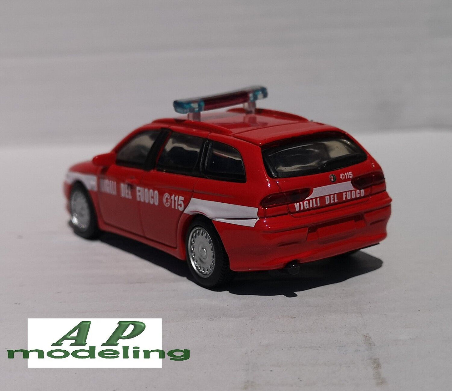 modellino auto 1:43 alfa romeo 156 sw sportwagon modellini dei vigili del fuoco