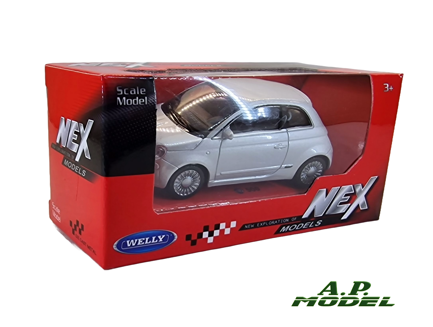 auto modellino 1:43 fiat 500 della welly nex modellini di cinquecento