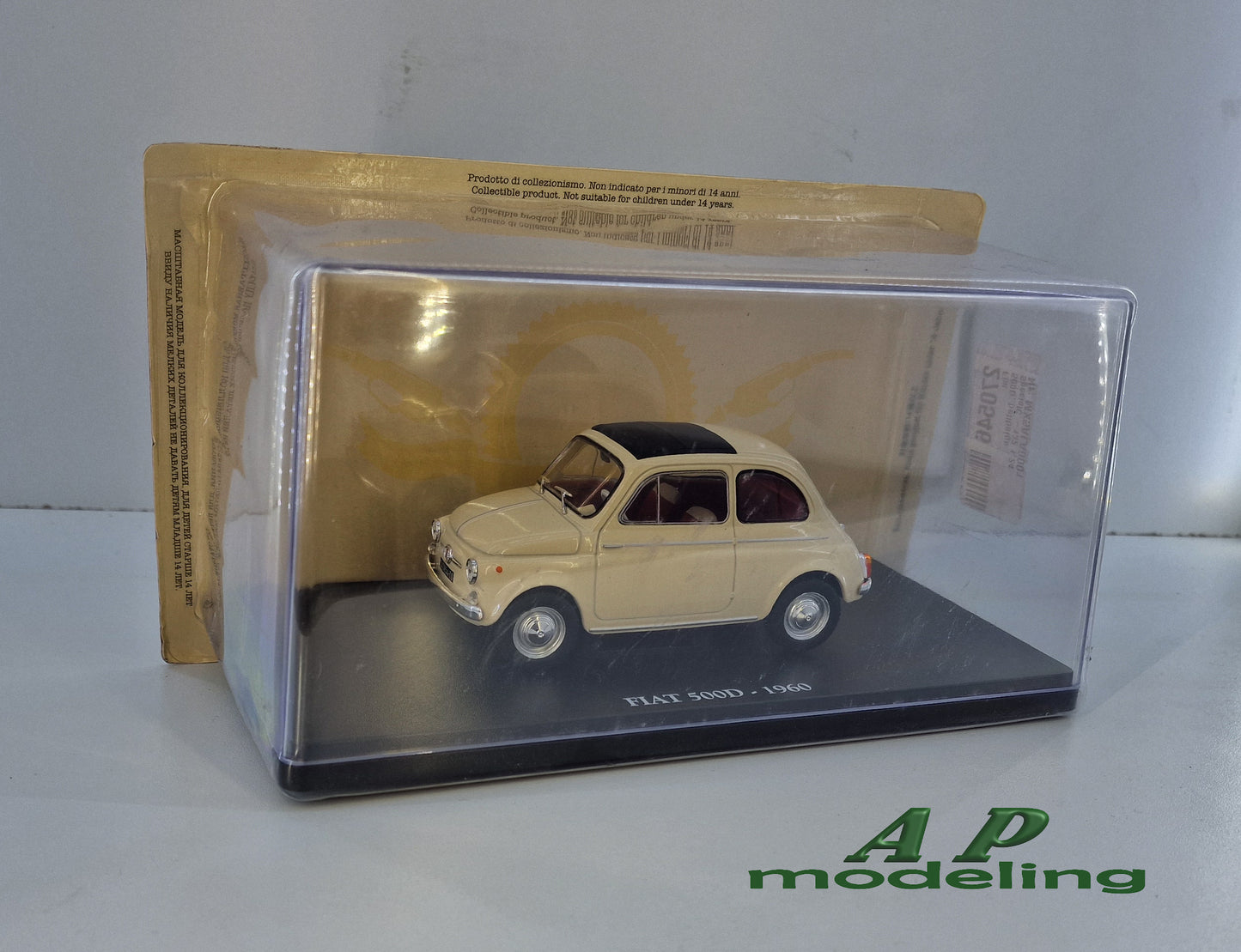 modellino auto 1/24 fiat 500 D del 1960 modellini da collezione die cast