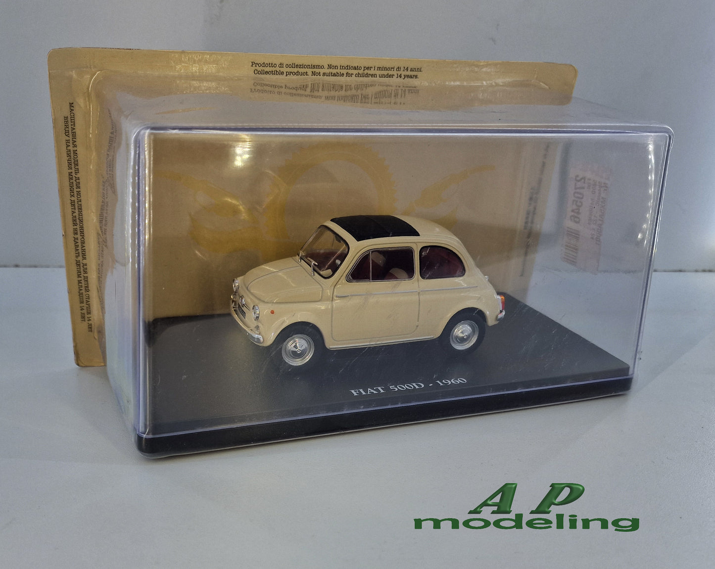 modellino auto 1/24 fiat 500 D del 1960 modellini da collezione die cast