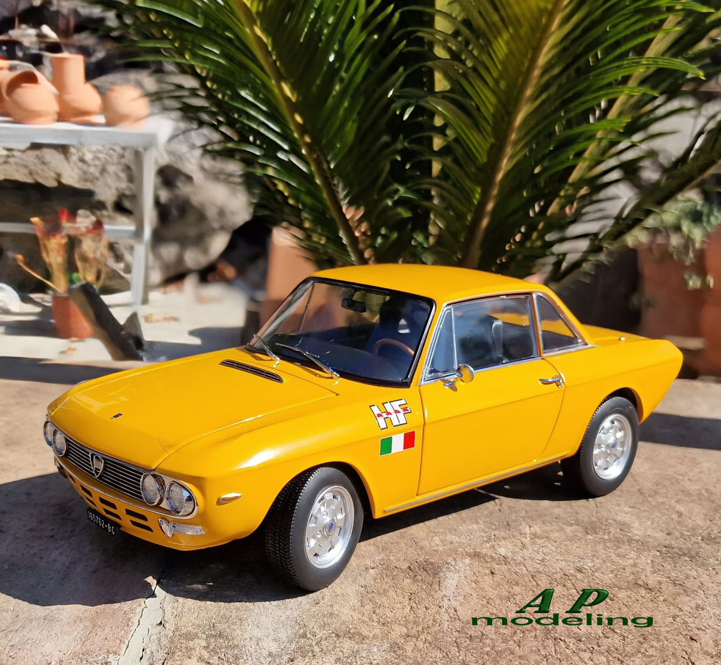 modellino auto 1:18 lancia fulvia HF 1600 del 1971 orange limited edition norev