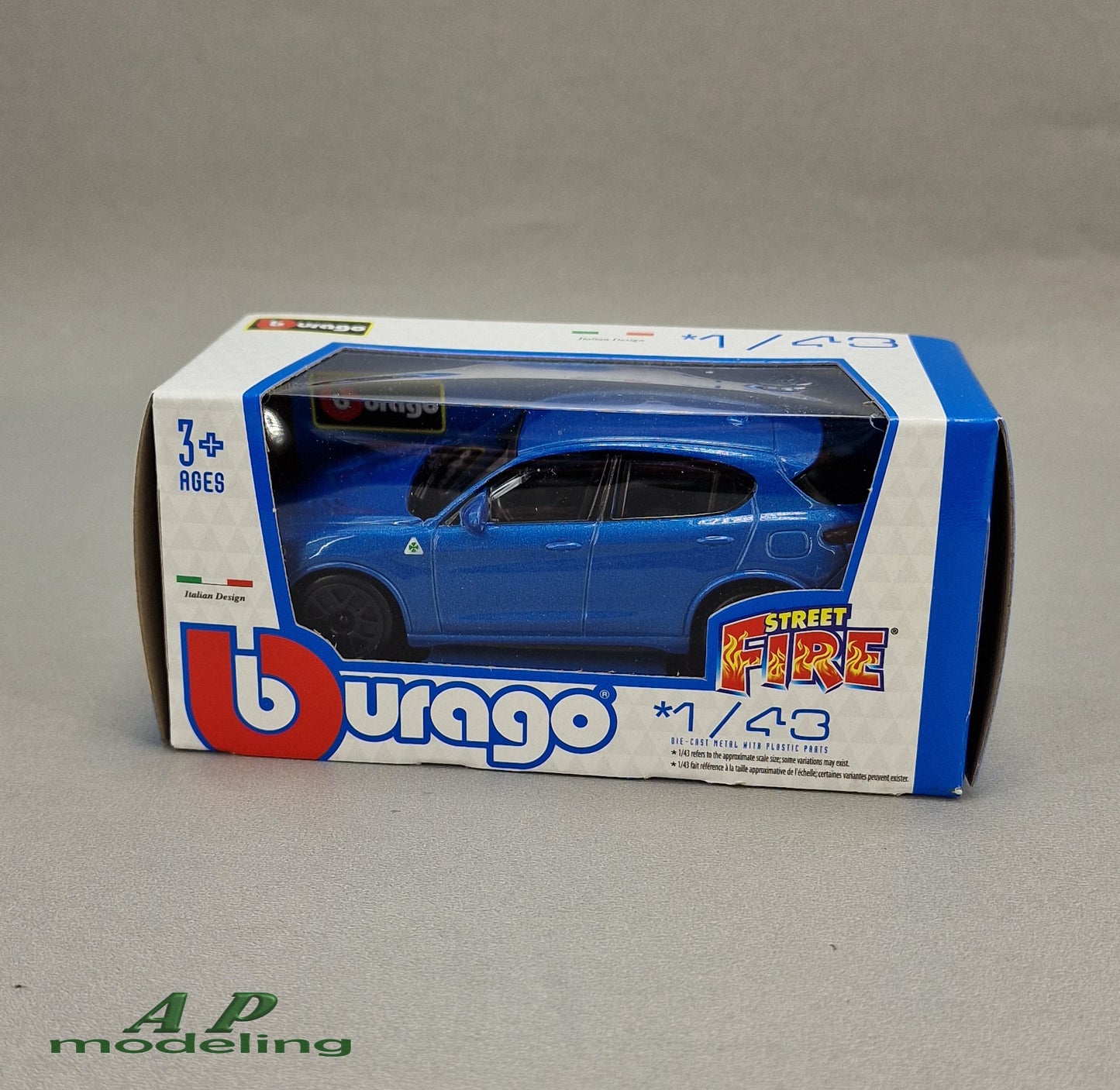 modellino auto 1:43 alfa romeo stelvio macchinina da collezione della bburago