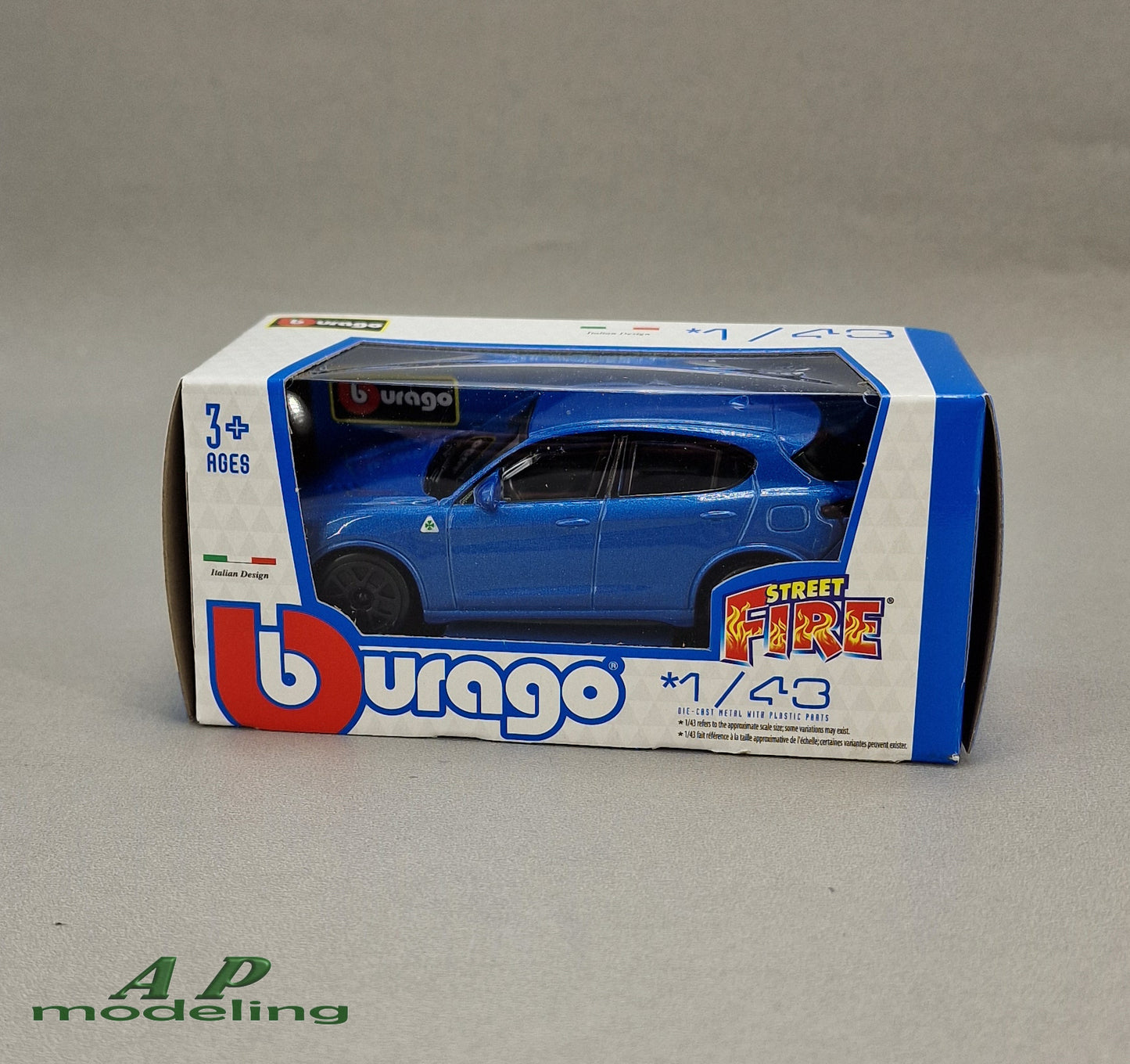 modellino auto 1:43 alfa romeo stelvio macchinina da collezione della bburago