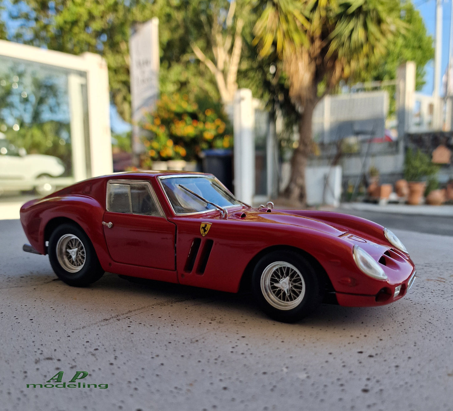 modellino auto scala 1/18 ferrari 250 gto della hot wheels macchinina vintage