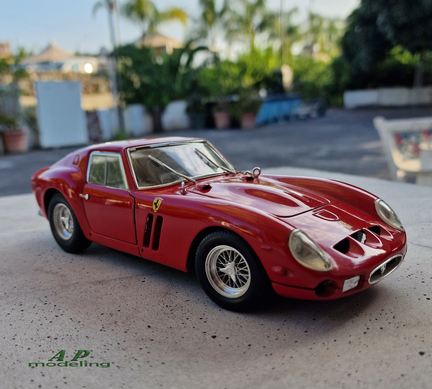 modellino auto scala 1/18 ferrari 250 gto della hot wheels macchinina vintage