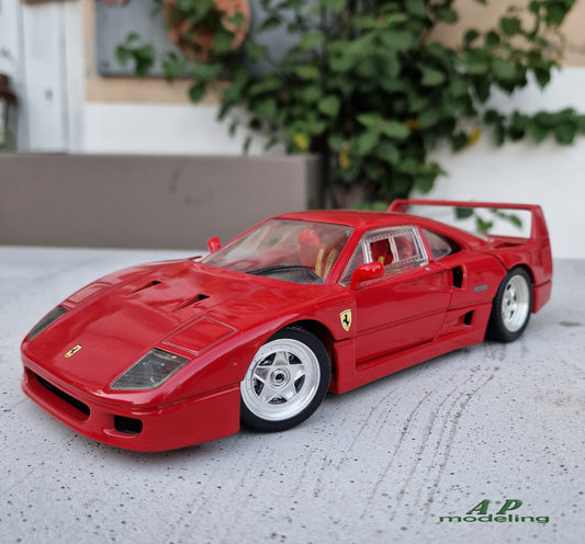 modellino auto scala 1/18 ferrari f40 modellini diecast della hot wheels