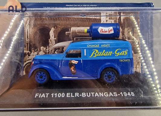 modellino furgone 1/43 Fiat 1100 ELR - butangas 1948 auto vintage pubblicità