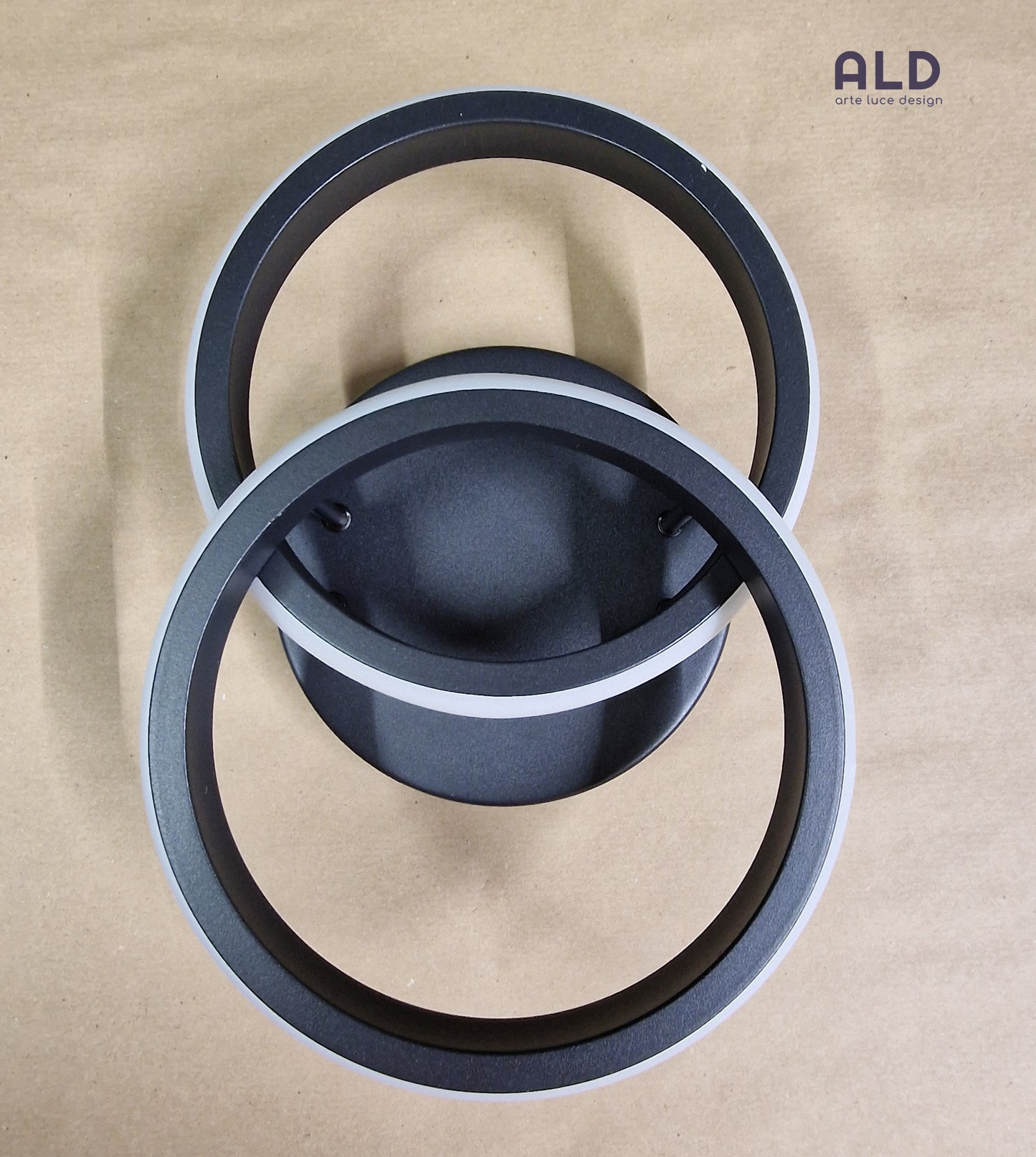 Applique led nero lampada da parete doppia emissione di luce 18w 3 tonalità luce