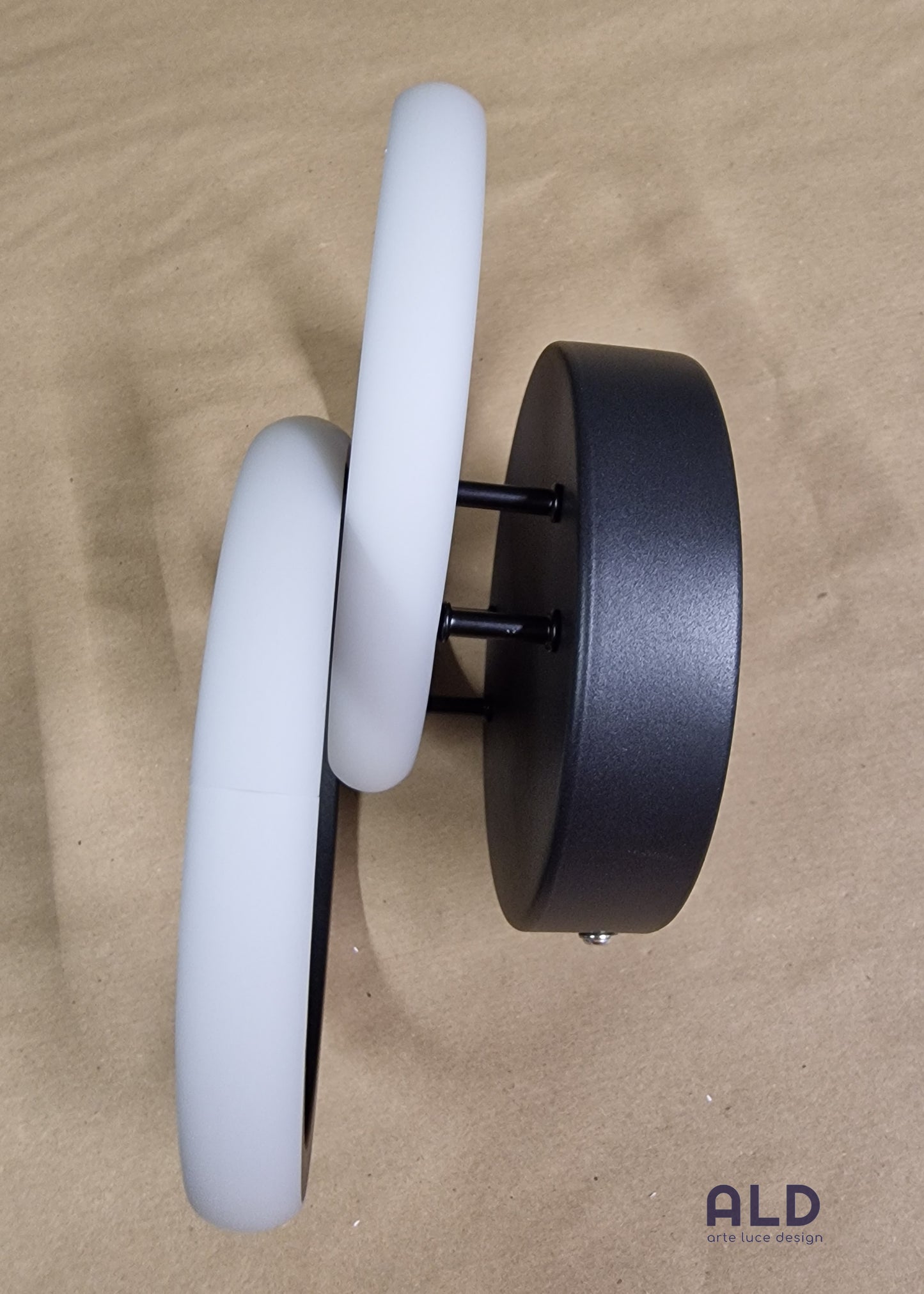 Applique led nero lampada da parete doppia emissione di luce 18w 3 tonalità luce