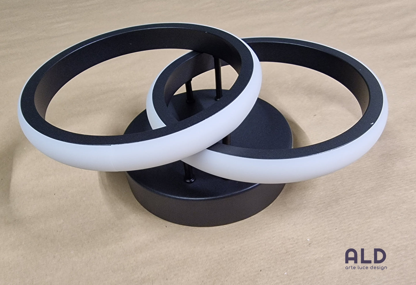 Applique led nero lampada da parete doppia emissione di luce 18w 3 tonalità luce