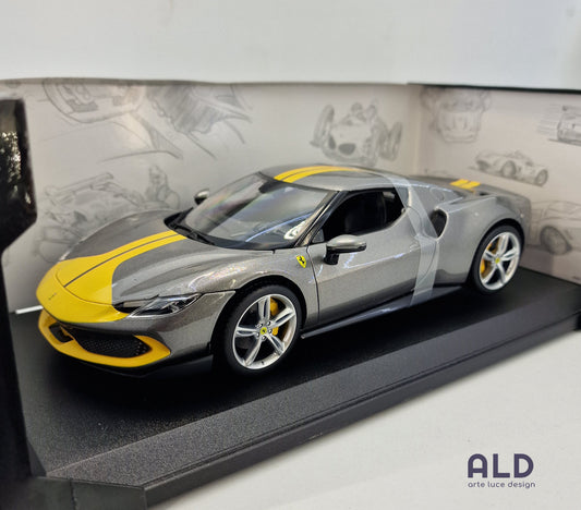 modellino auto scala 1/18 ferrari 296 GTB assetto fiorano della bburago die cast