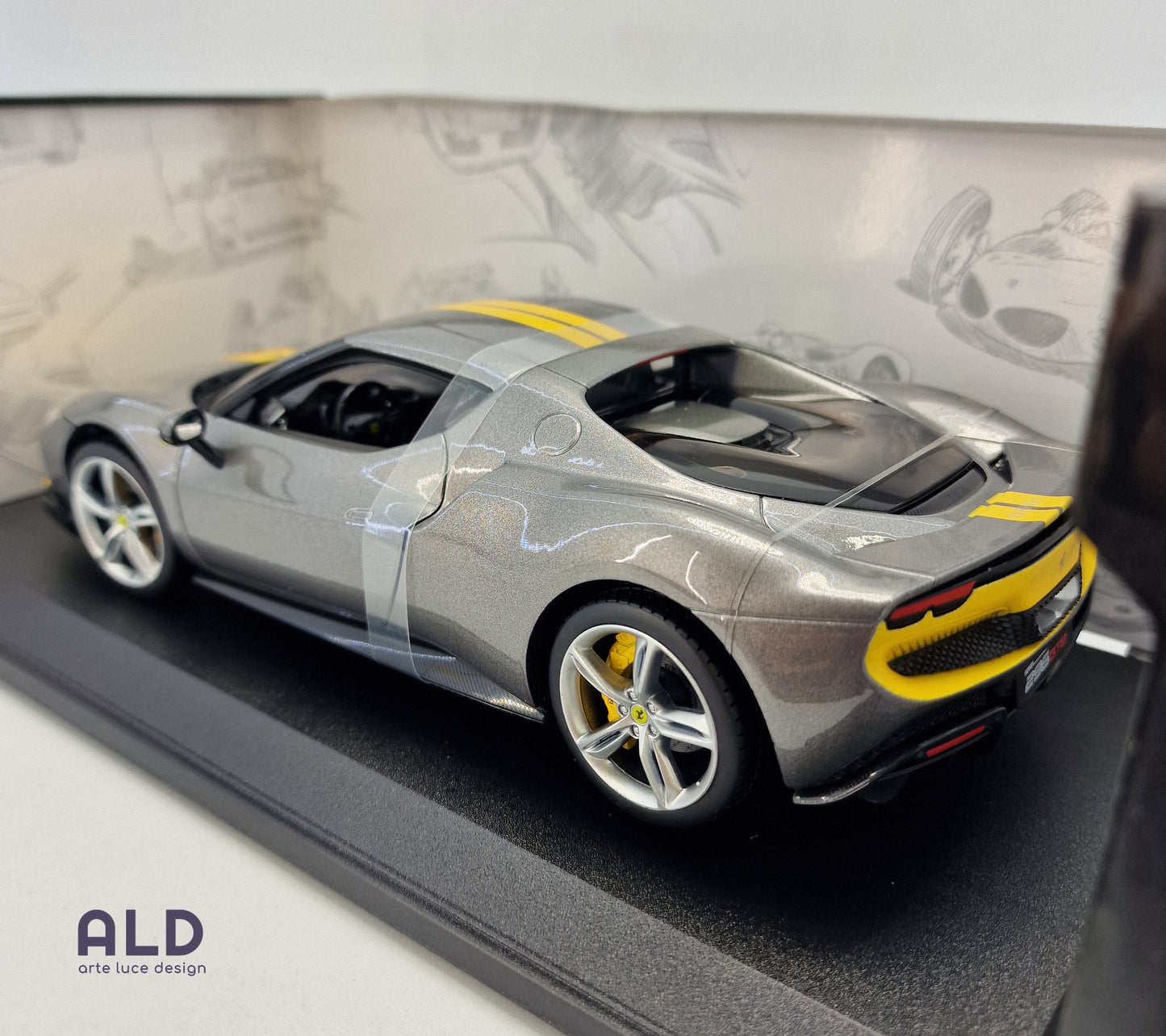 modellino auto scala 1/18 ferrari 296 GTB assetto fiorano della bburago die cast