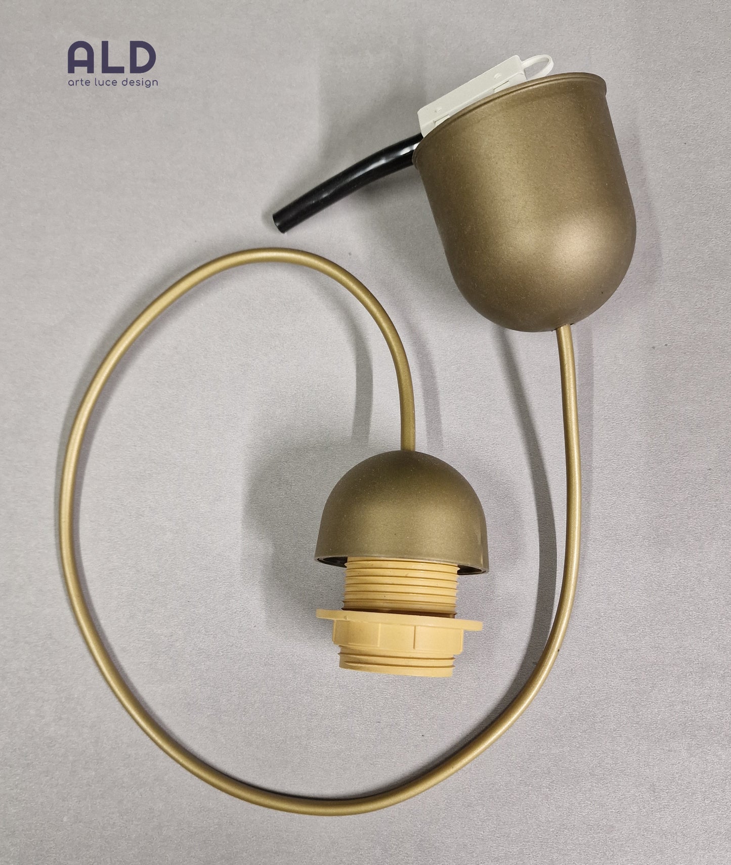 Sospensione oro ricambio lampadario porta lampada E27 pendel per vetri o coppe