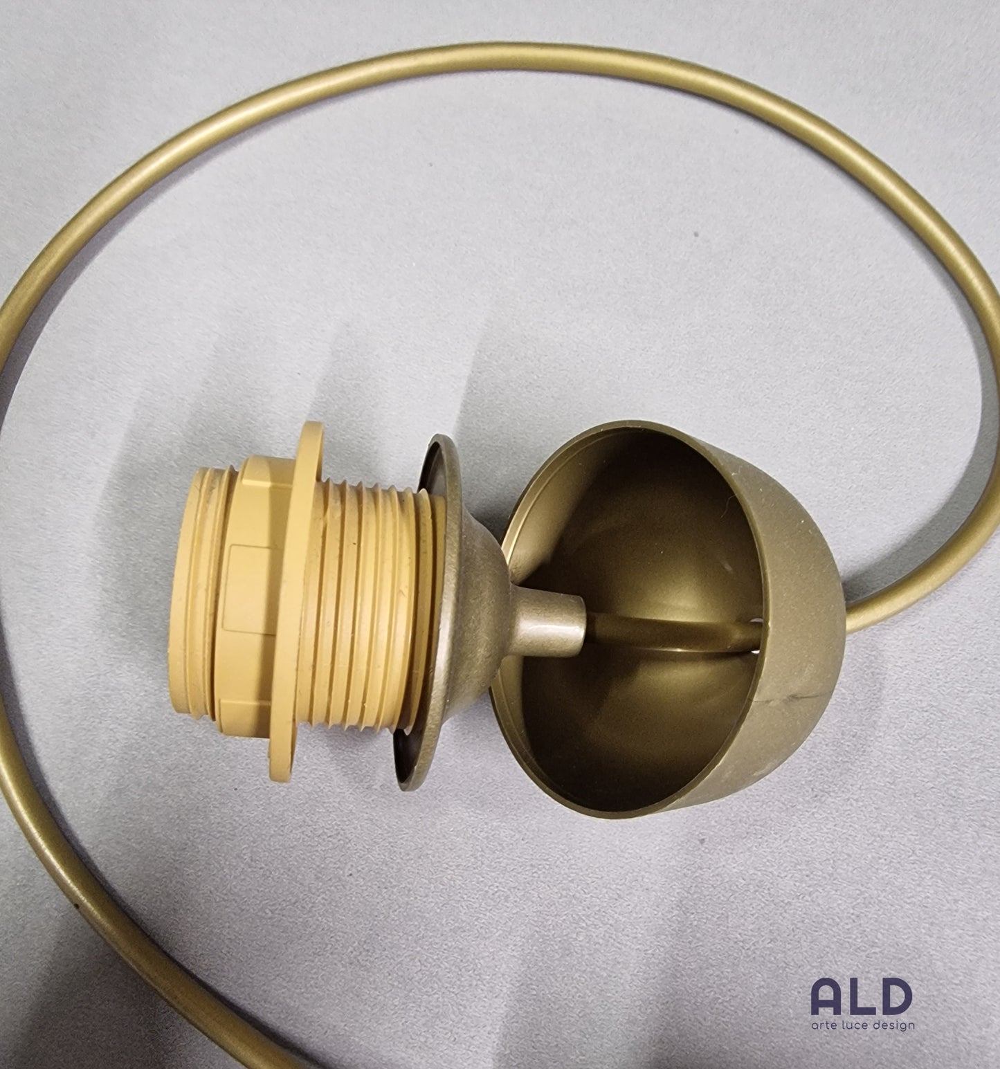 Sospensione oro ricambio lampadario porta lampada E27 pendel per vetri o coppe